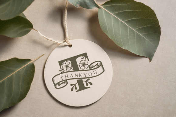 Monogram Flora Font PNG with transparent background - Preview 3