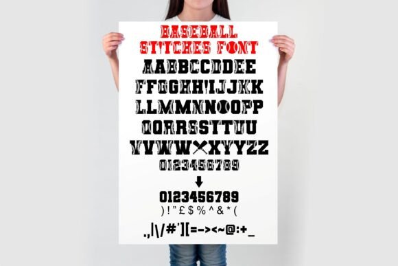Baseball Stitches Font - Preview 2