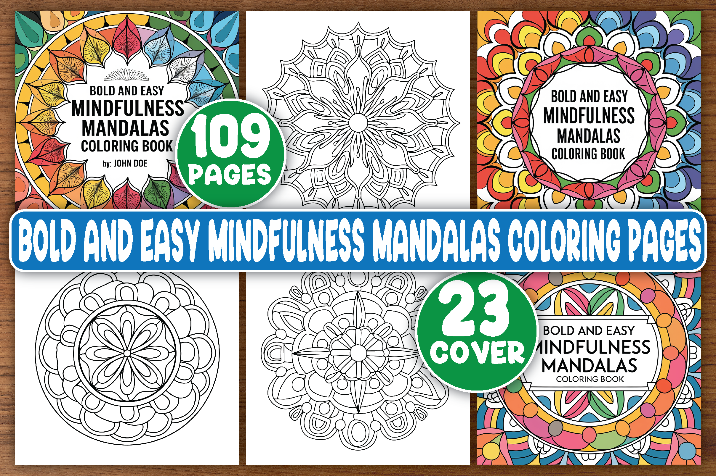 Bold Mindfulness Mandalas Coloring Pages