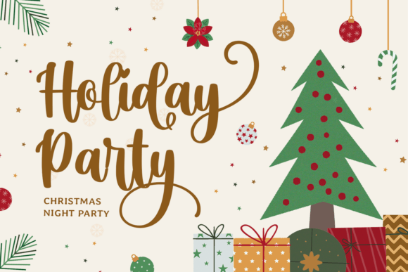 Christmas Ambience Font PNG with transparent background - Preview 1