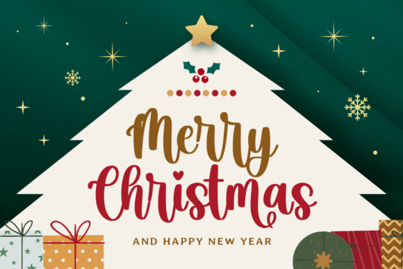 Christmas Ambience Font PNG with transparent background - Preview 3