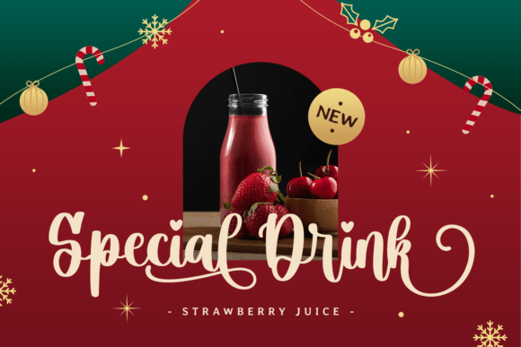 Christmas Ambience Font PNG with transparent background - Preview 5