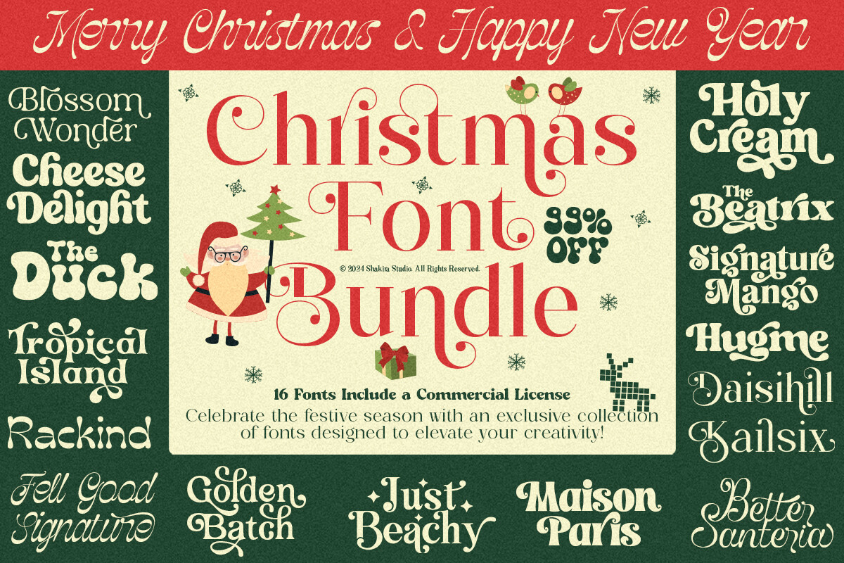 Christmas Bundle | Festive Holiday Font - photo 1