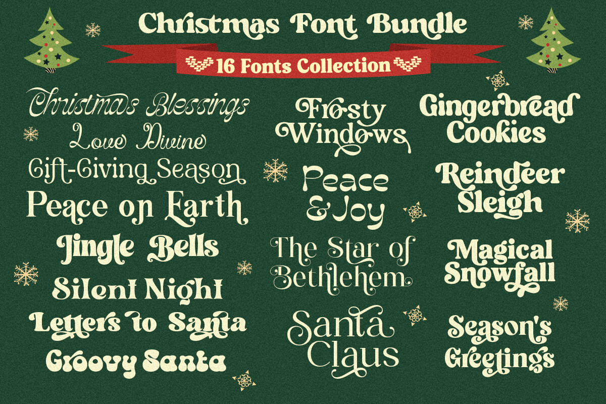 Christmas Bundle | Festive Holiday Font - photo 2