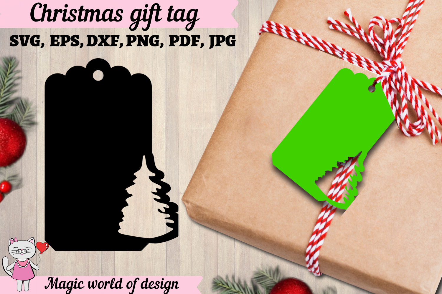 Christmas Gift Tags Christmas Tree Svg