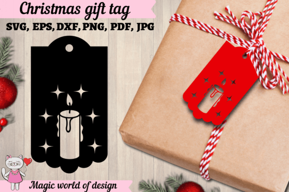 Christmas Gift Tags,Candle Svg