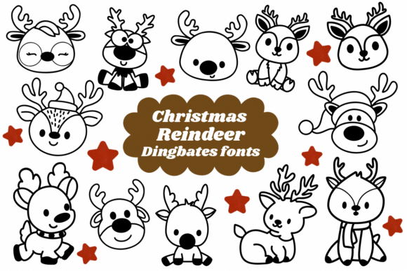 Preview of Christmas Reindeer dingbat font