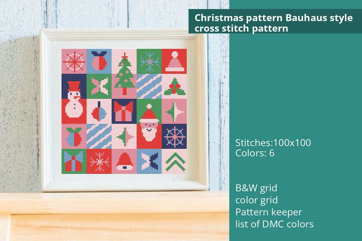 Christmas Pattern Bauhaus Style
