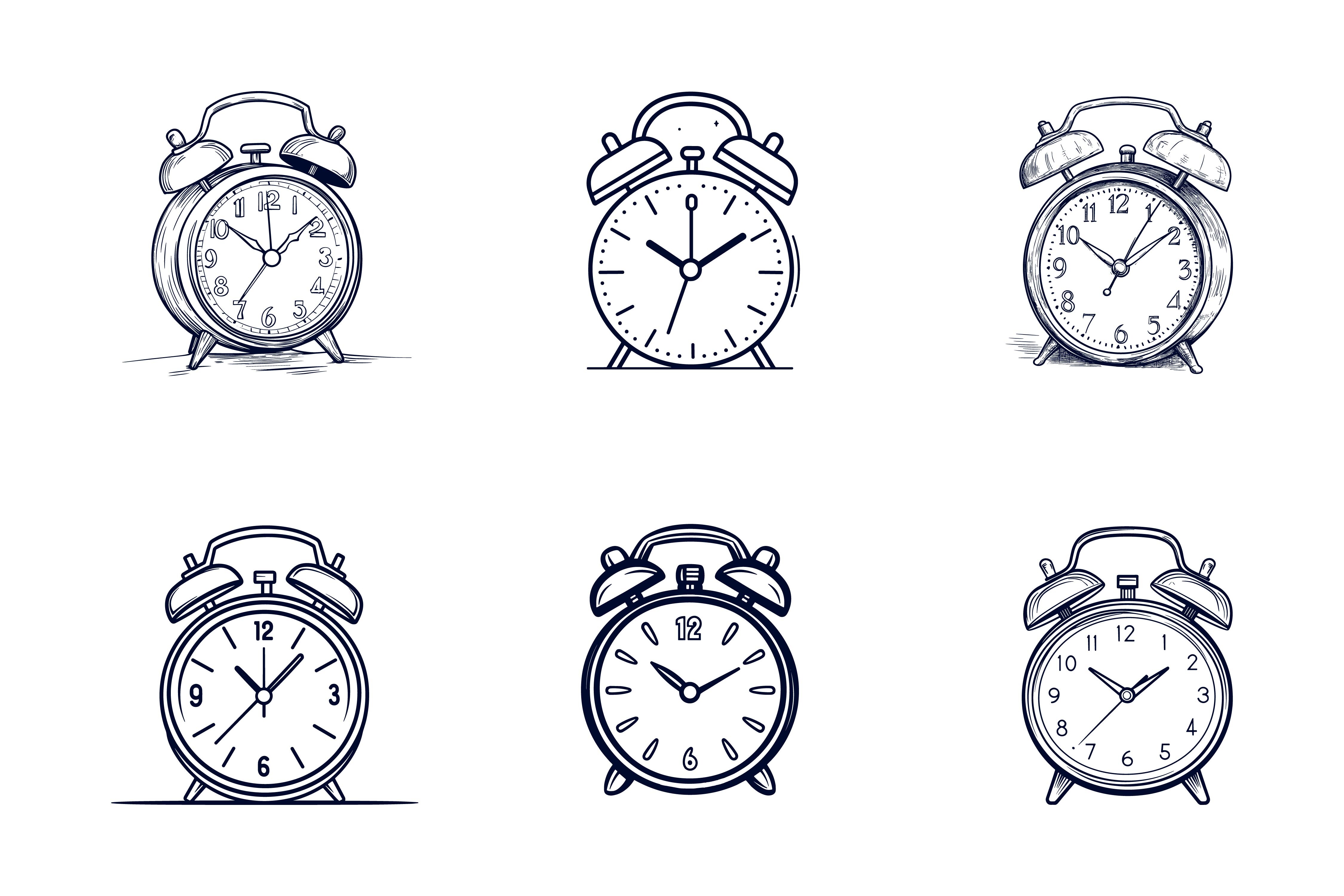 Clock Icon Set Graphic by Creative_View · Creative Fabrica