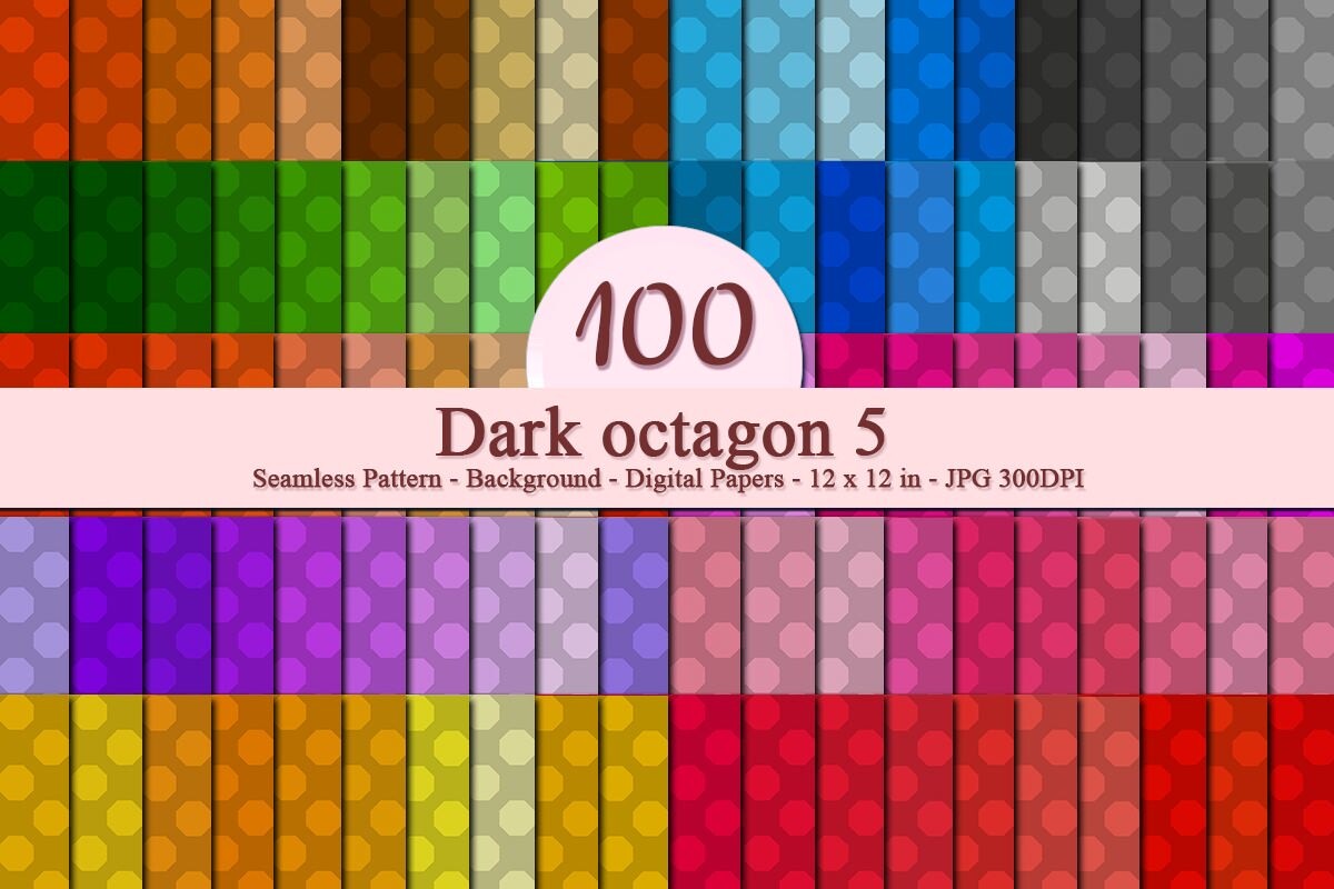 Octogan Patern Dark Octagon 5 Seamless Pattern Graphic by daisy world · Creative Fabrica