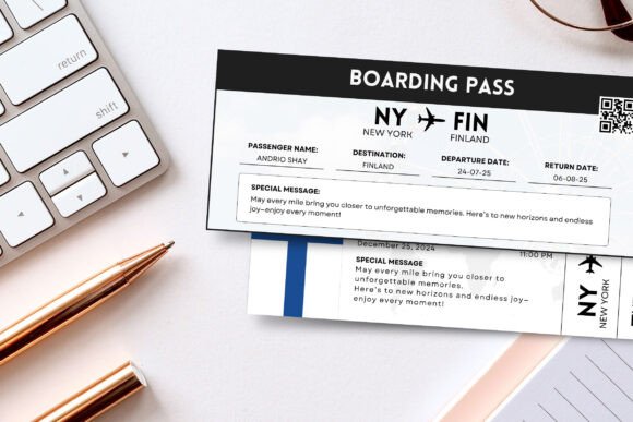 Finland Holiday Surprise Ticket Template