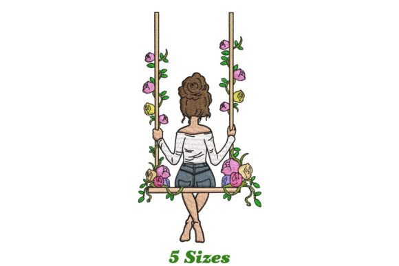 Happy Girl Swinging