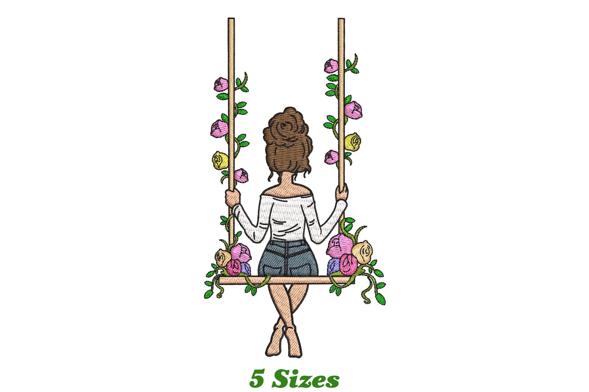 Happy Girl Swinging