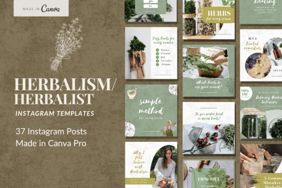 Herbalism Instagram Templates Graphic Instagram By The Brand Mint