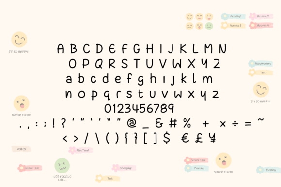 Homework Planner Font - Preview 1