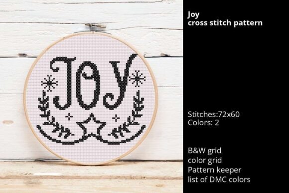 Joy Cross Stitch Pattern