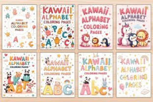 Kawaii Alphabet Coloring Pages for Kids Graphic by SVG24 · Creative Fabrica