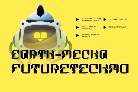 Mechadroid Font PNG with transparent background - Preview 5