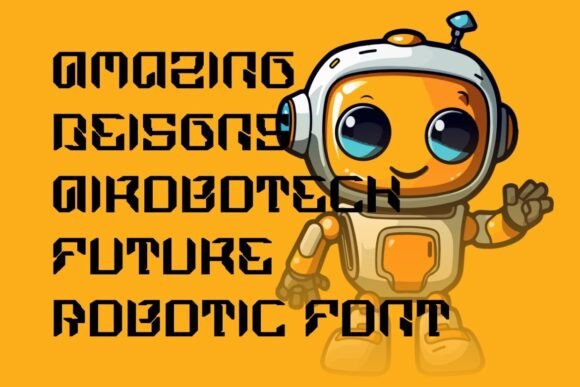Mechadroid Font PNG with transparent background - Preview 6