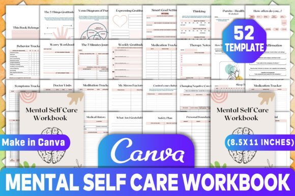 Mental Self Care Workbook Graphic by KDP GRAVITY · Creative Fabrica