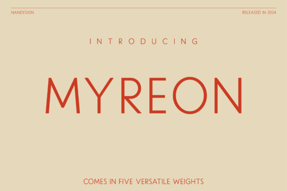 Myreon Sans Serif Font By Nan Design