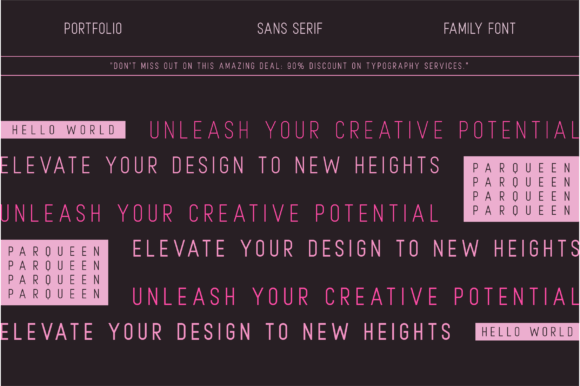 Parqueen Font PNG with transparent background - Preview 1