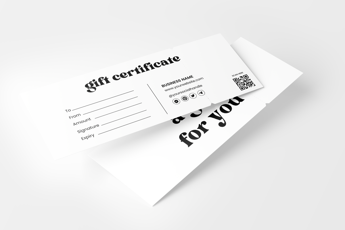 Printable Gift Certificate Template