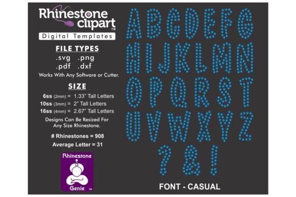 136 Rhinestone Font Designs & Graphics