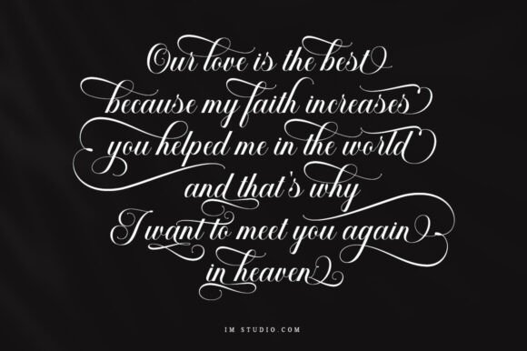 Salsabilla Calligraphy Font PNG with transparent background - Preview 1