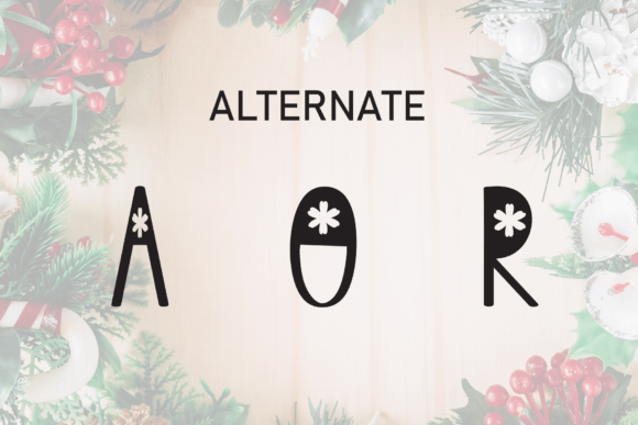 Santa Flower Font font preview - 6
