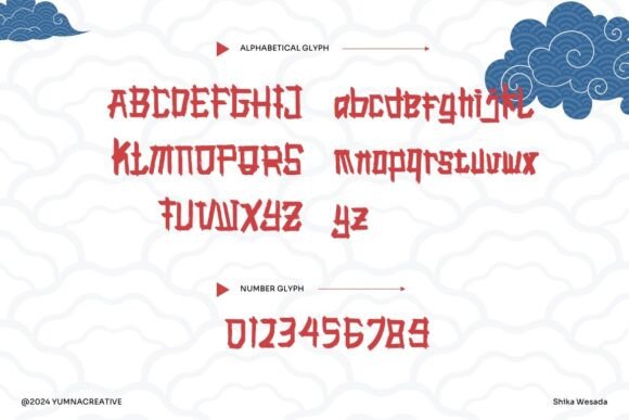 Shika Wesada Font PNG with transparent background - Preview 1