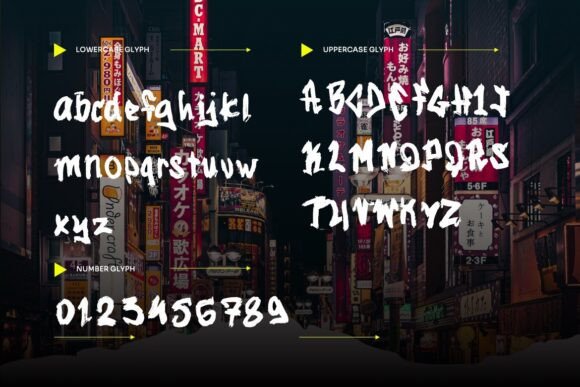 Shokuge Font PNG with transparent background - Preview 1