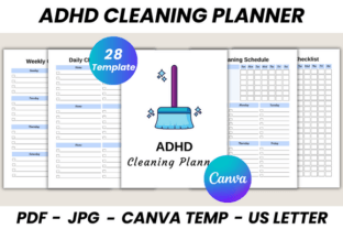 ADHD Cleaning Planner Canva Template Graphic by DIGITAL PRINT BOX ...
