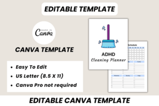 ADHD Cleaning Planner Canva Template Graphic by DIGITAL PRINT BOX ...