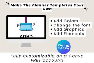 ADHD Cleaning Planner Canva Template Graphic by DIGITAL PRINT BOX ...