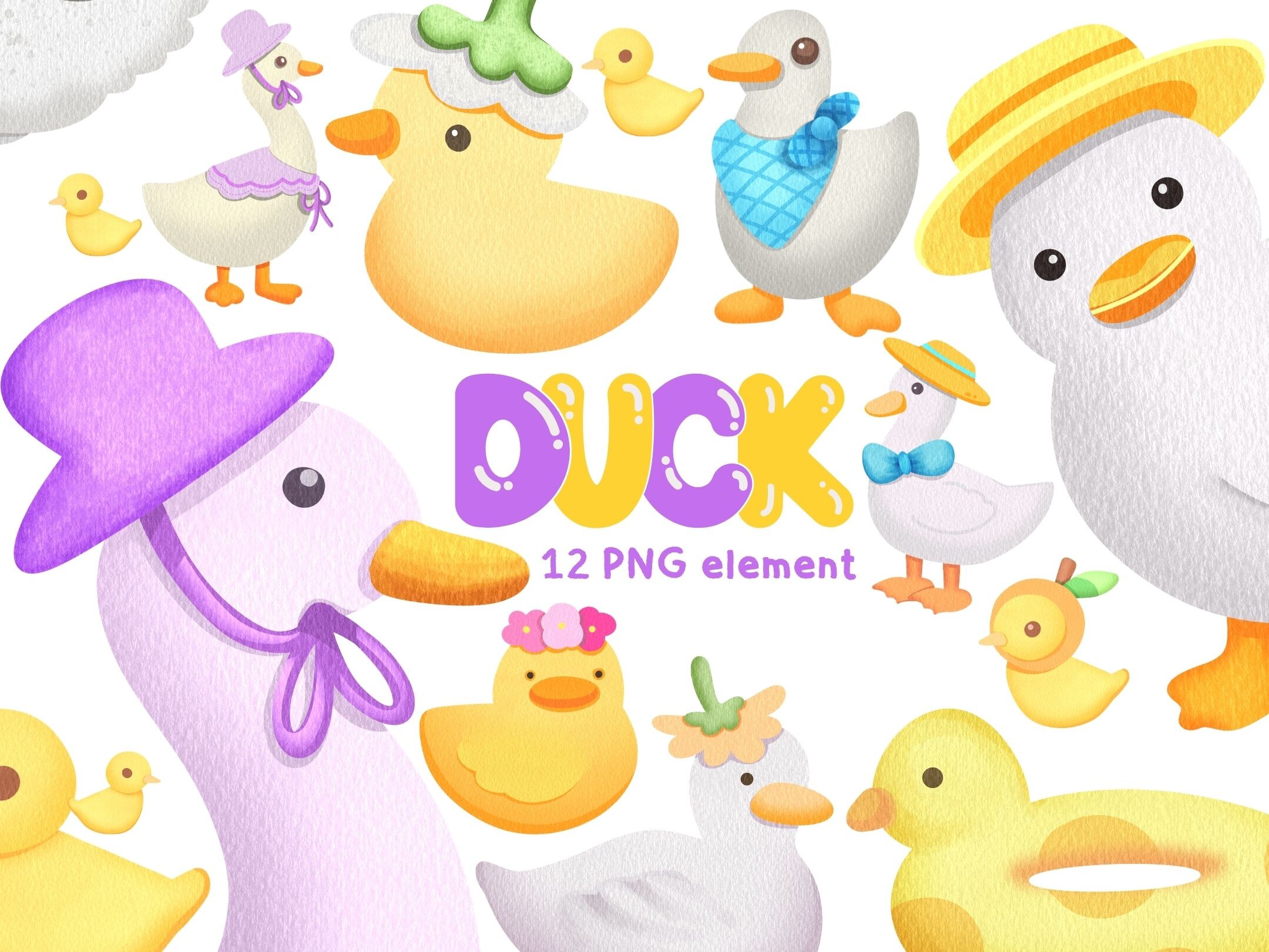 Adorable Duck Character Pack Graphic by North Studio · Creative Fabrica