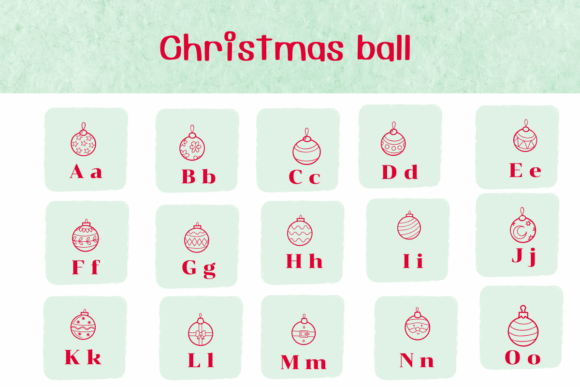Christmas Ball Font - Preview 1
