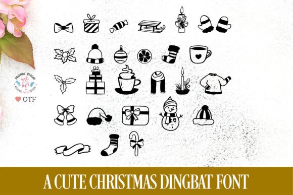 Christmas Dingbat Font - Preview 1