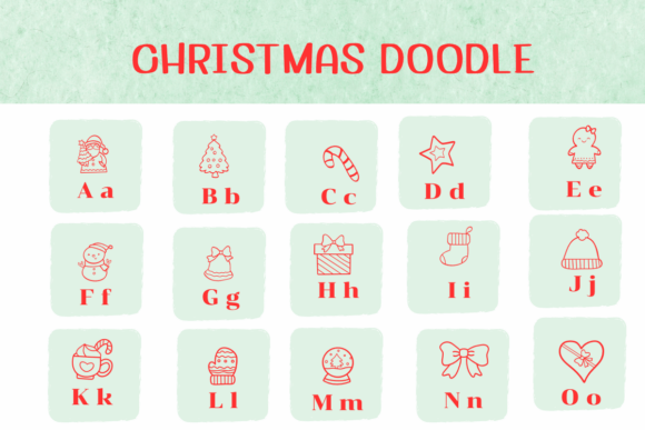Christmas Doodle Font - Preview 1