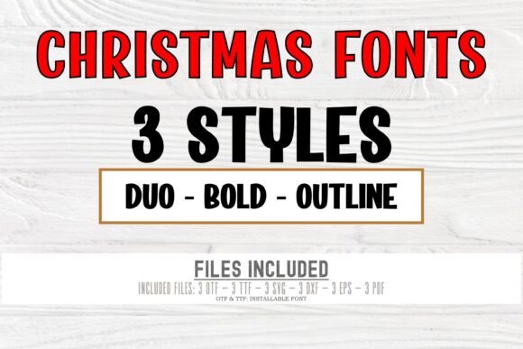 Christmas Duo Bundle Font - Preview 1