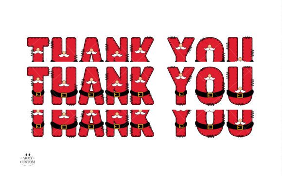 Christmas Santa Army Font PNG with transparent background - Preview 3