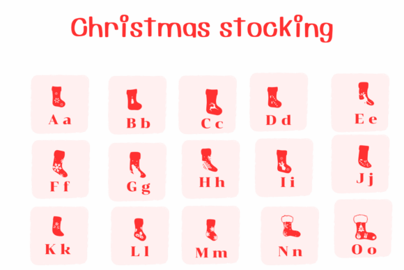 Christmas Stocking Font - Preview 1