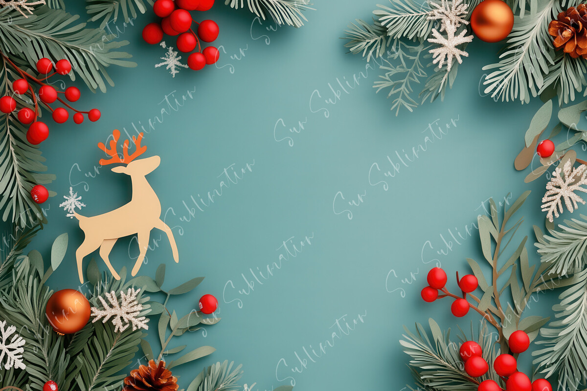 Festive Christmas Background with Pine Graphic by Sun Sublimation ...