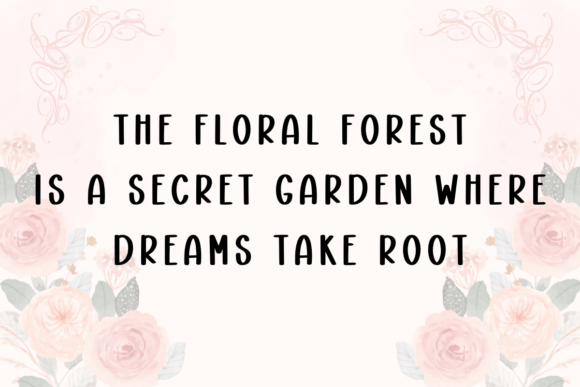 Floral Forest Font PNG with transparent background - Preview 1