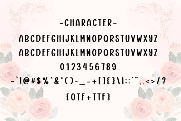 Floral Forest Font PNG with transparent background - Preview 2