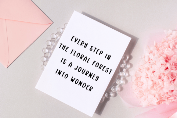 Floral Forest Font PNG with transparent background - Preview 3