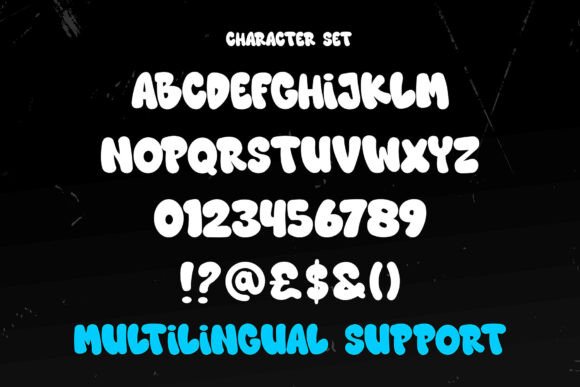 Great Splash Font PNG with transparent background - Preview 1