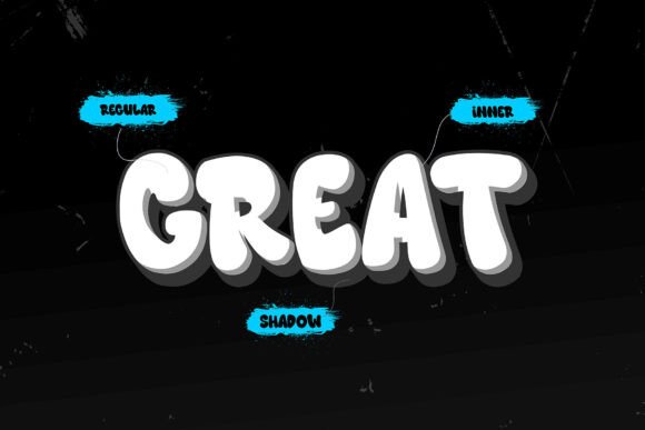 Great Splash Font PNG with transparent background - Preview 2
