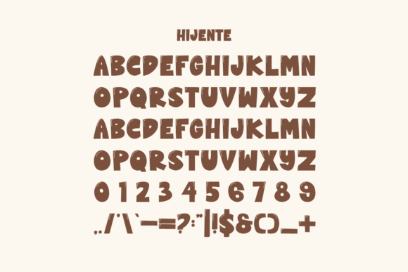 Hijente Font PNG with transparent background - Preview 1