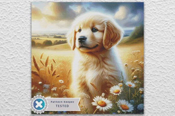 Labrador Puppy Cross Stitch Pattern PDF